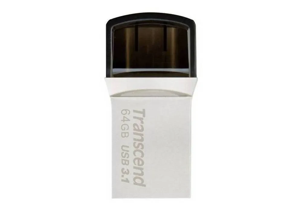 USB Flash накопитель Transcend JetFlash 890, 64Гб, Серебристый