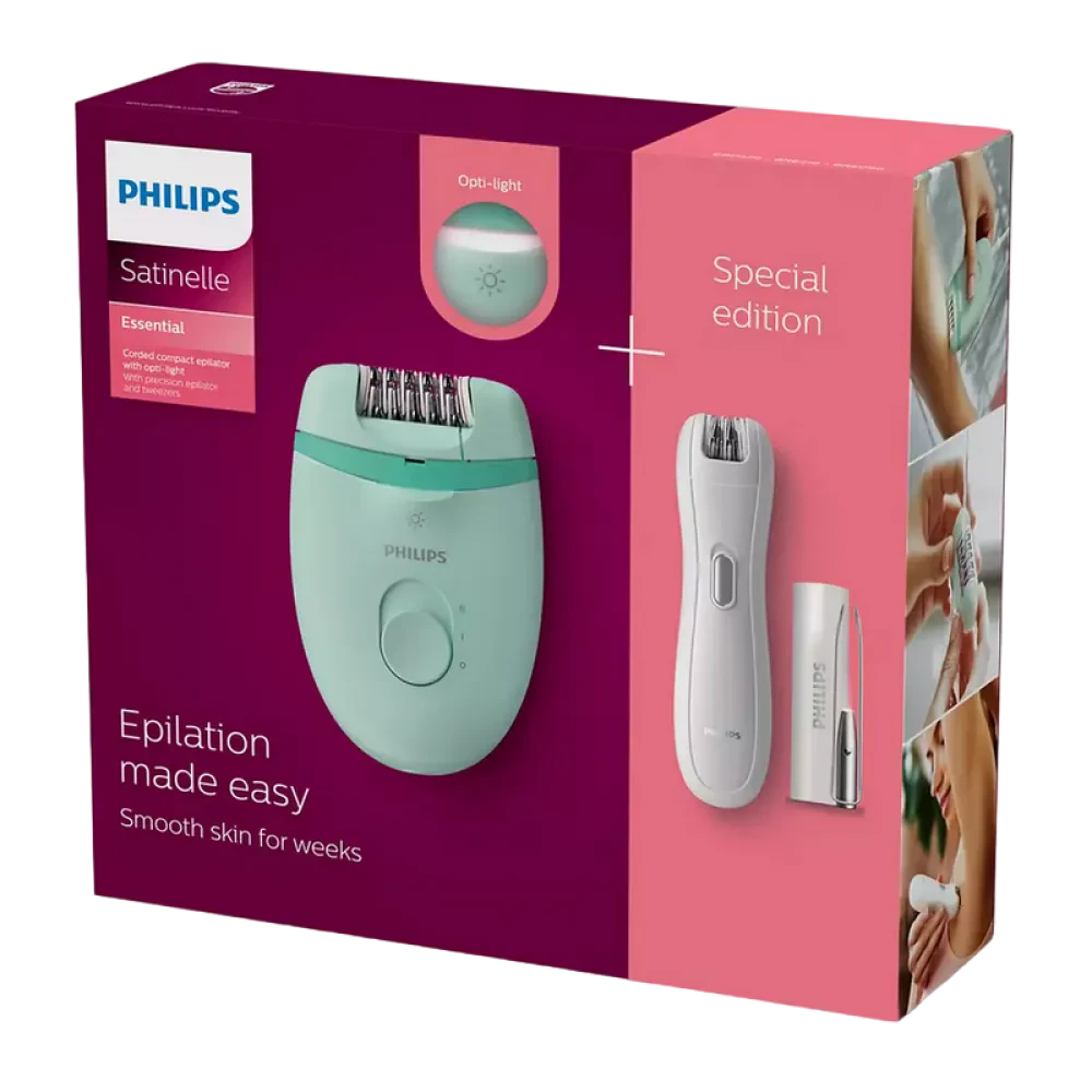 Эпилятор PHILIPS BRP529/00, Белый/Зелёный