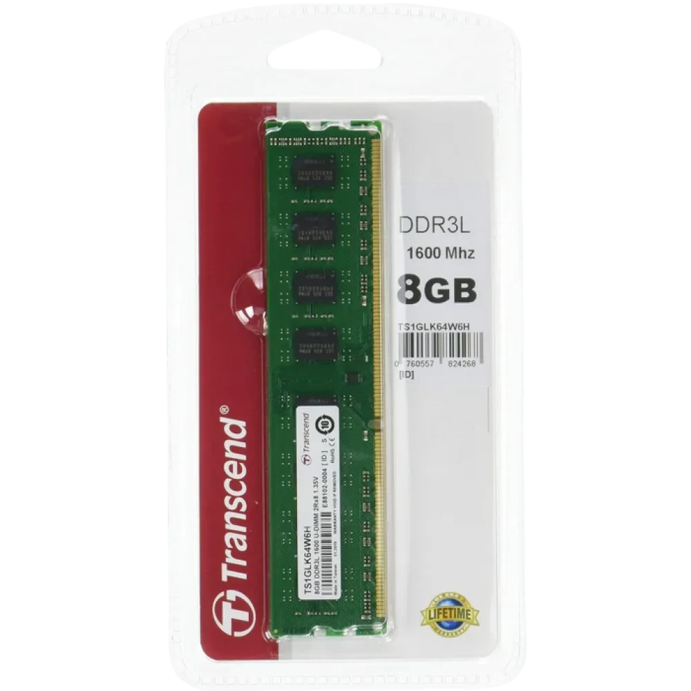 Memorie RAM Transcend TS1GLK64W6H, DDR3 SDRAM, 1600 MHz, 8GB
