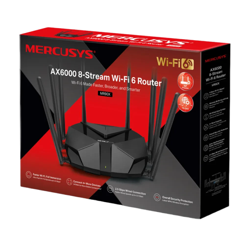 Router fără fir MERCUSYS MR90X, Negru