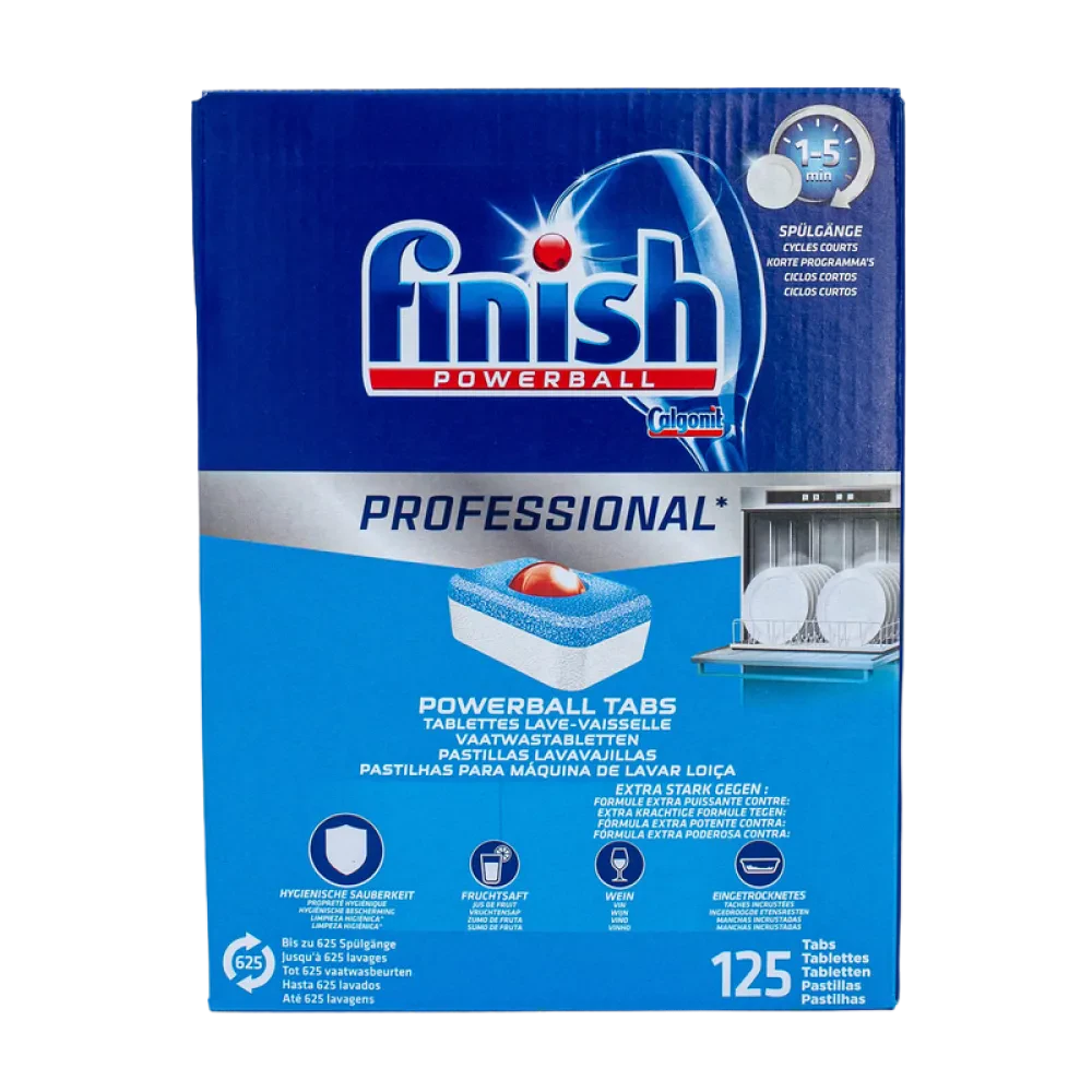 Detergent pentru mașina de spălat vase Finish Professional powerball, 125 buc