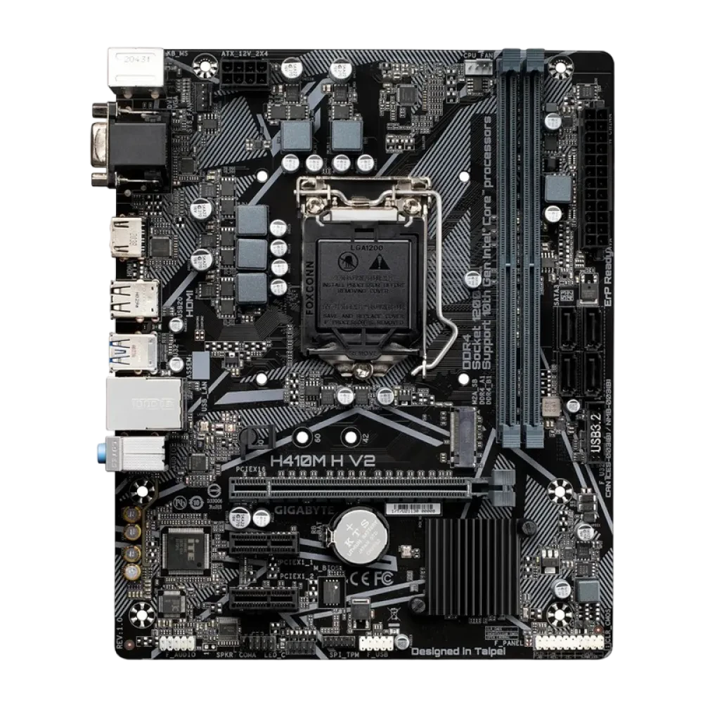 Материнская плата Gigabyte H410M H V2, LGA1200, Intel H470, Micro-ATX