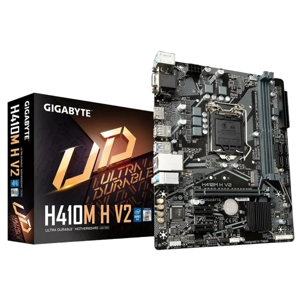 Материнская плата Gigabyte H410M H V2, LGA1200, Intel H470, Micro-ATX