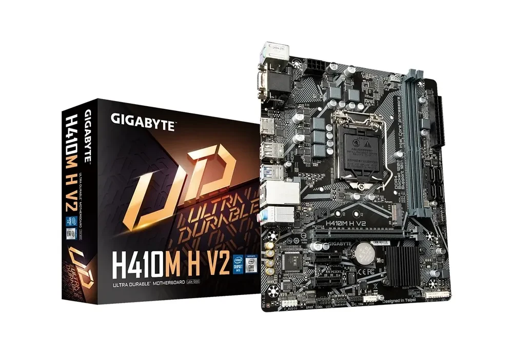 Материнская плата Gigabyte H410M H V2, LGA1200, Intel H470, Micro-ATX