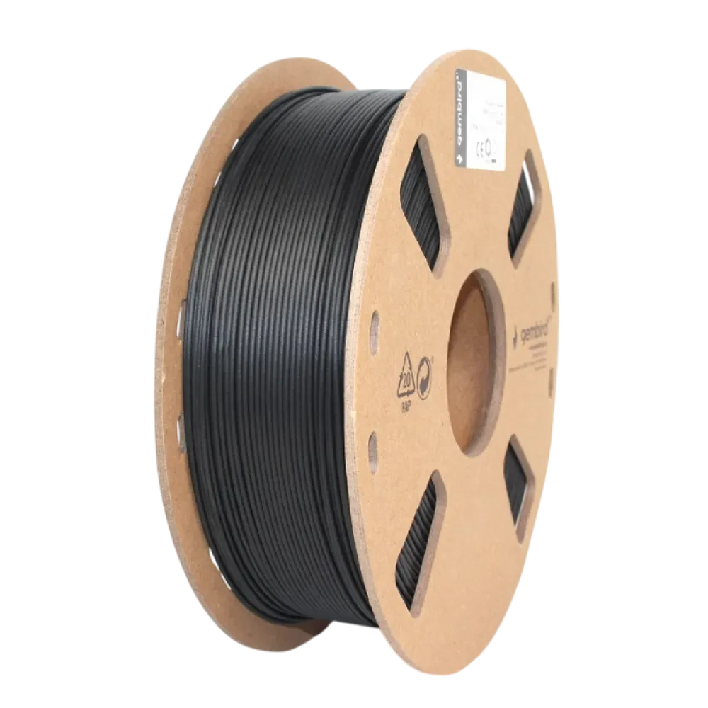Filament pentru imprimantă 3D Gembird 3DP-PLA+1.75-02-BK, PLA+, Negru, 1.75 mm, 1kg