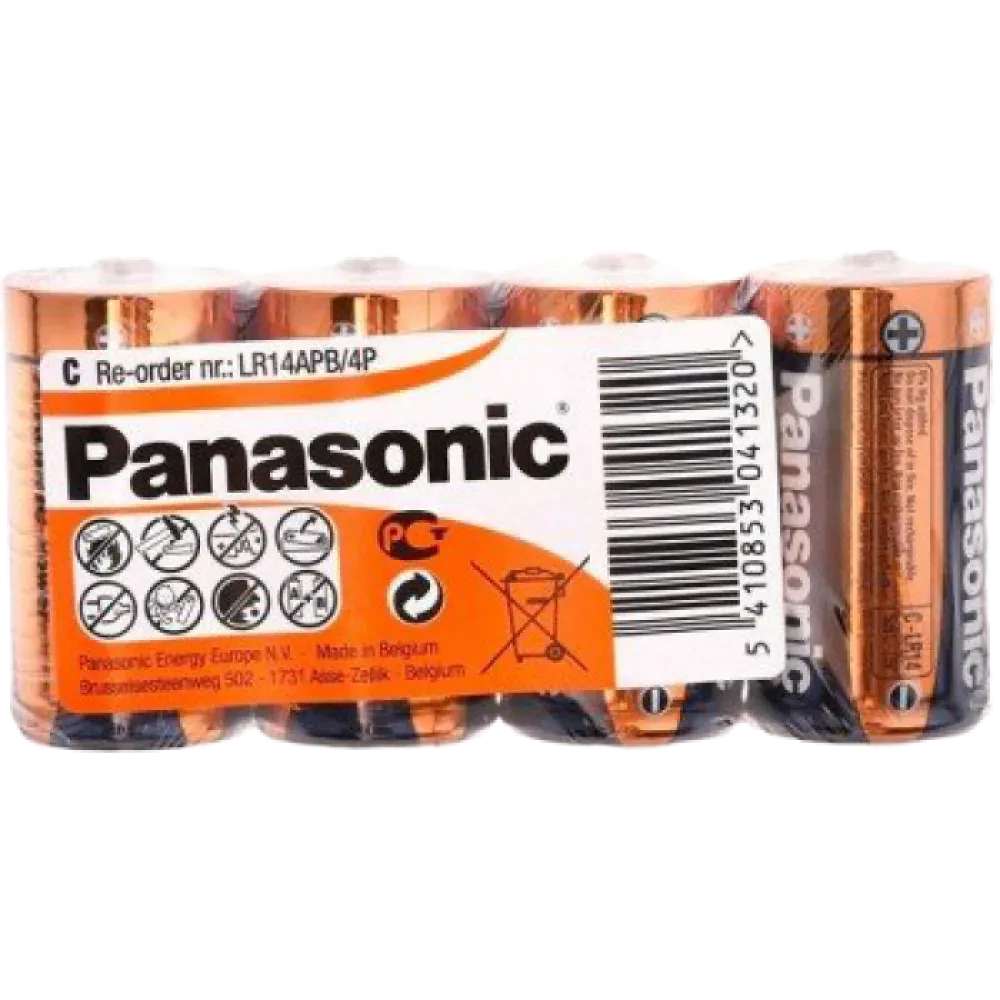 Батарейки Panasonic LR14REB, C, 4шт.
