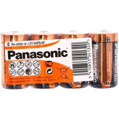 Батарейки Panasonic LR14REB, C, 4шт.