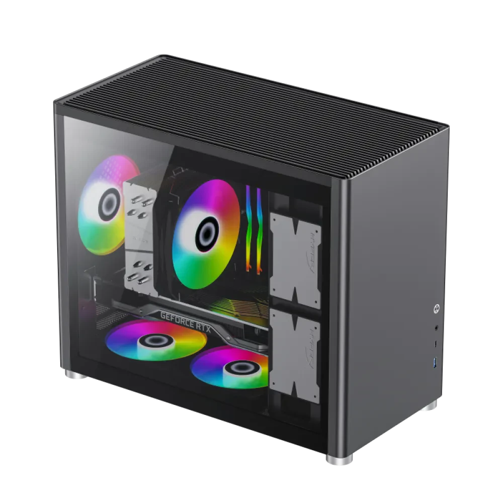 Компьютерный корпус Gamemax SPARK, Mini-Tower, Без блока питания, Чёрный