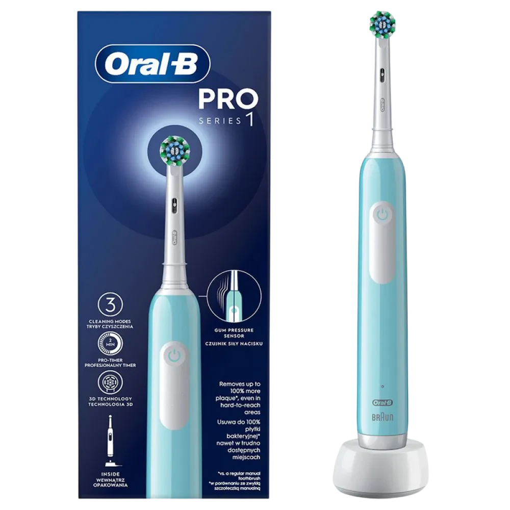 Электрическая зубная щетка Braun Oral-B Pro Series 1, Caribbean Blue