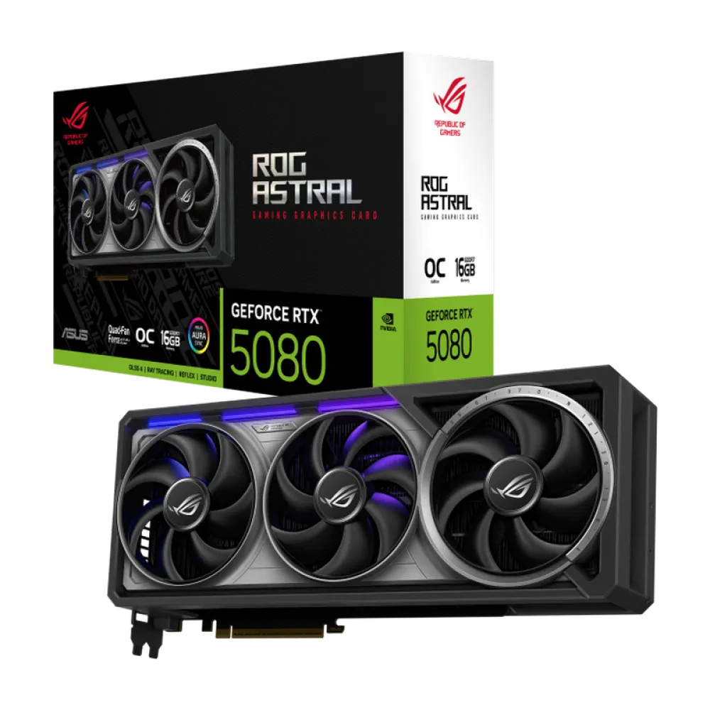 Placă Video ASUS ROG-ASTRAL-RTX5080-O16G-GAMING, 16GB GDDR7 256bit