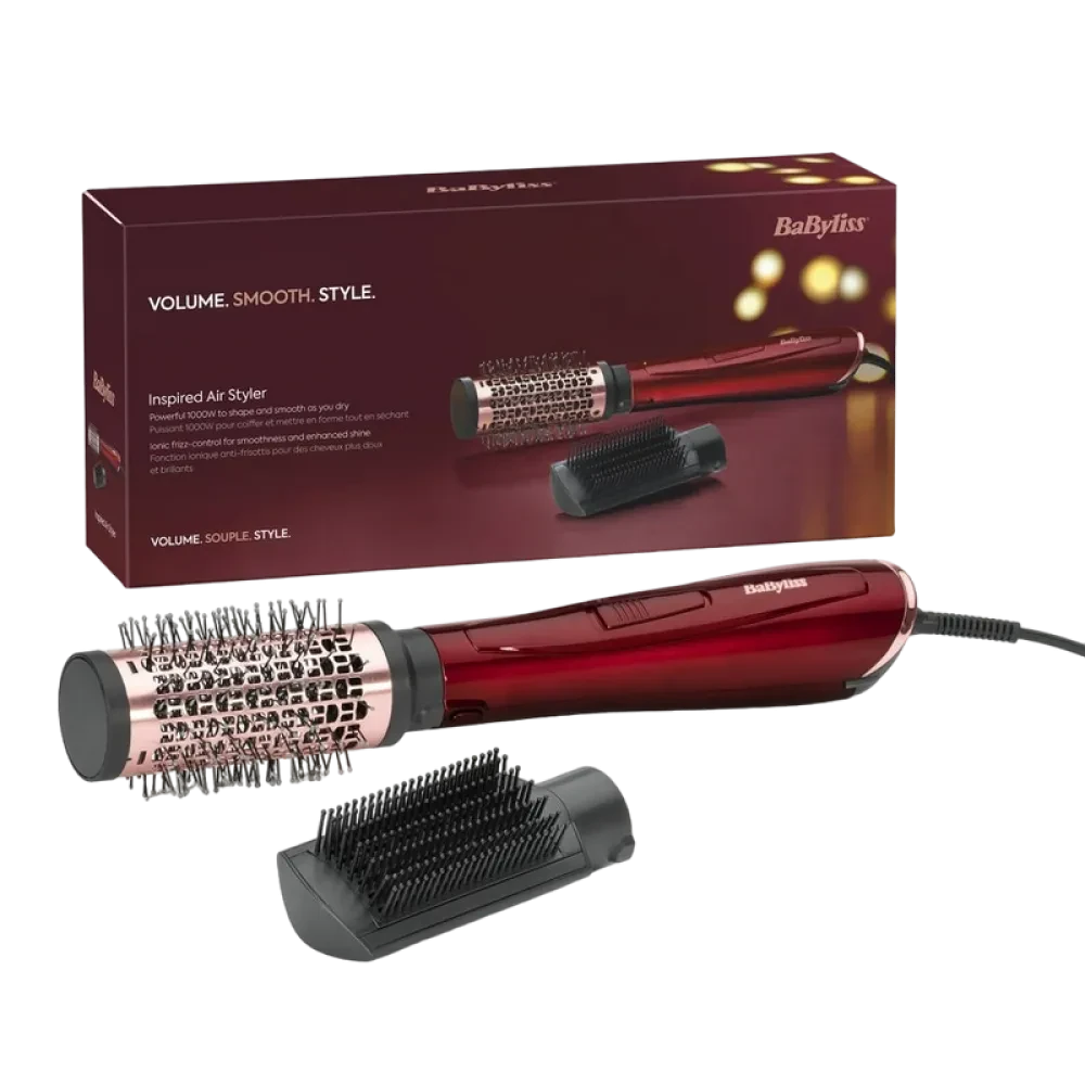 Фен-щётка BaByliss AS812PE, 1000Вт, Красный