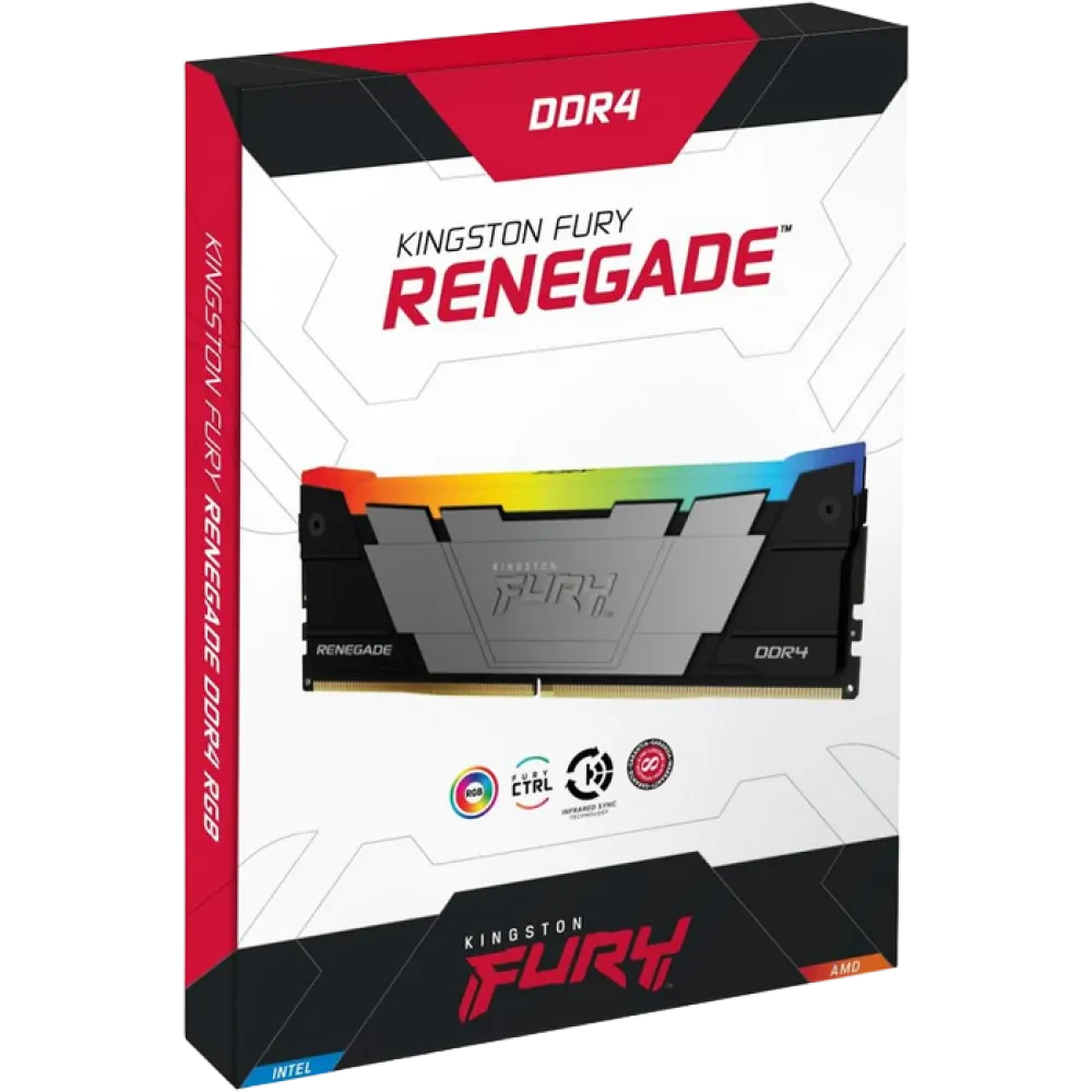 Оперативная память Kingston FURY Renegade RGB, DDR4 SDRAM, 3200 МГц, 64Гб, KF432C16RB2AK2/64