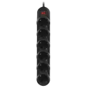 Сетевой фильтр SVEN SF-06E, 6 Розеток, 3м, Чёрный