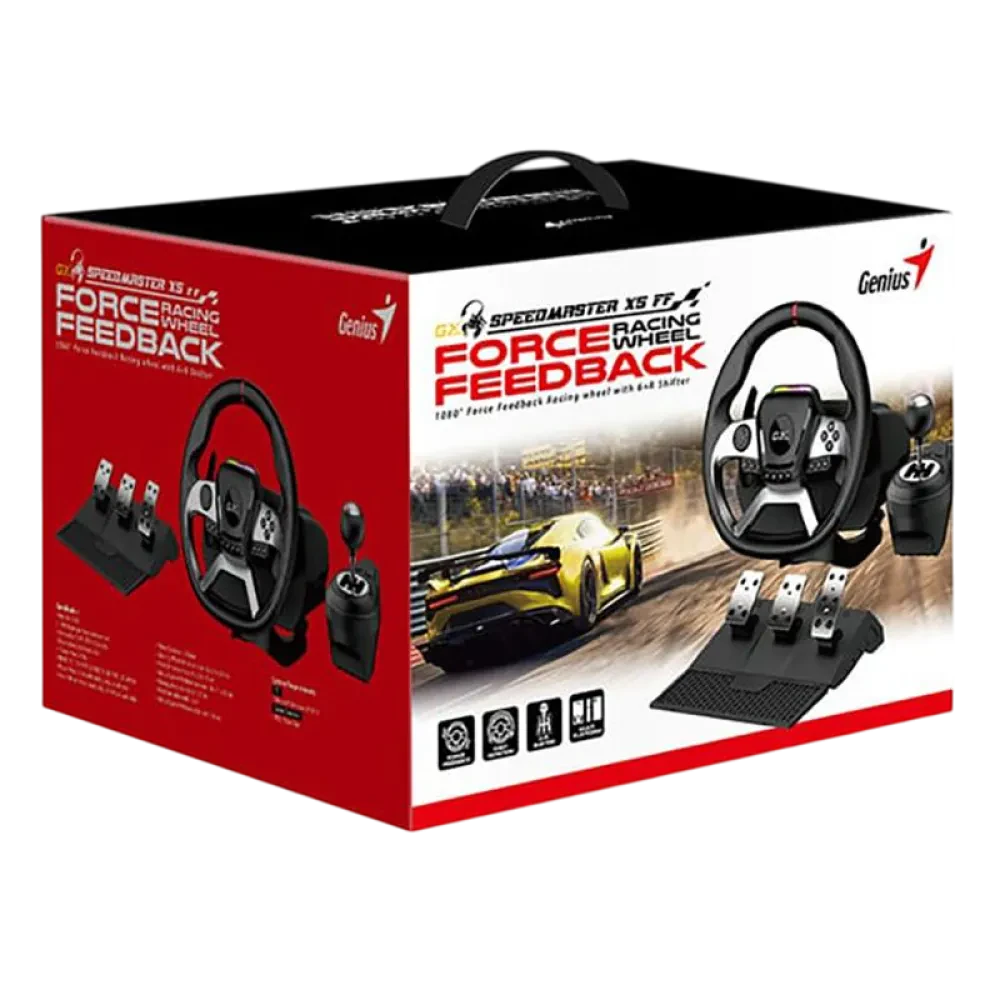 Volan Gaming Genius SpeedMaster X5 FF, Negru