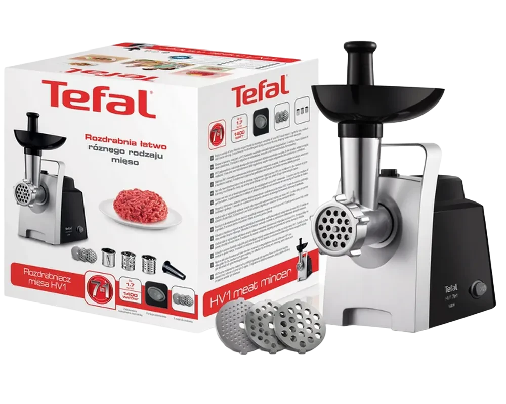 Mașină de tocat carne Tefal NE108831, Negru Argintiu