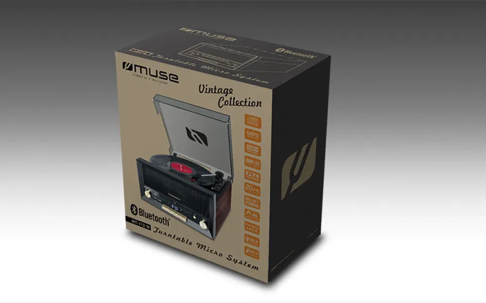 Sistem audio MUSE MT-112 W, Negru
