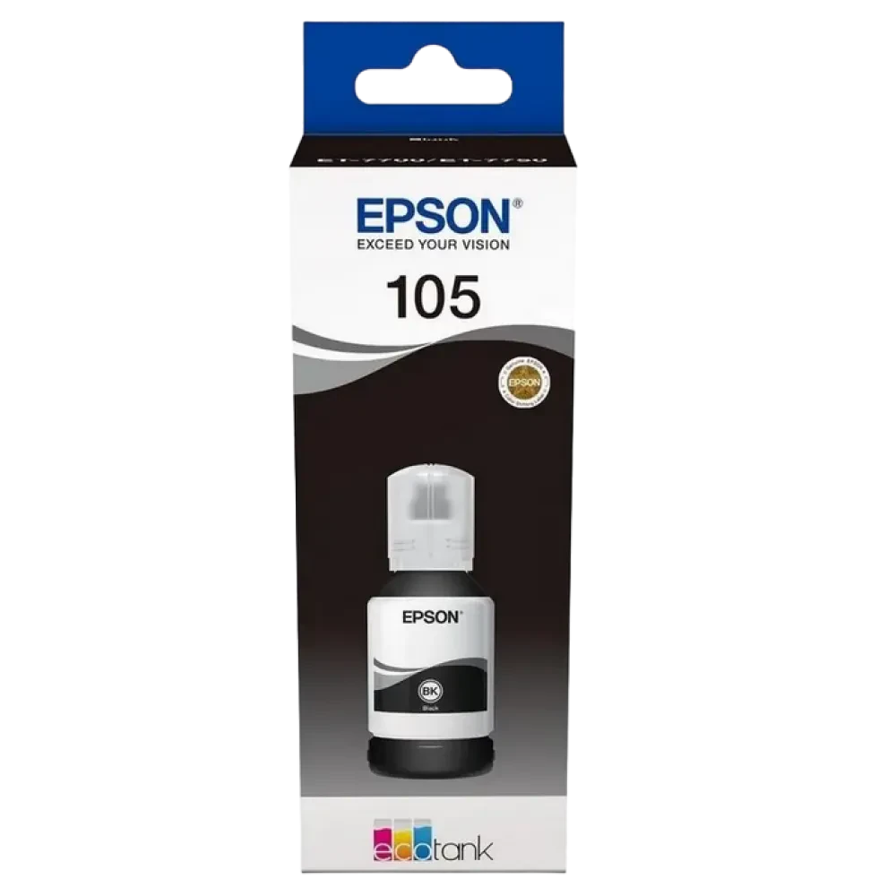 Recipient de cerneală Epson 105 EcoTank, C13T00Q140, Negru