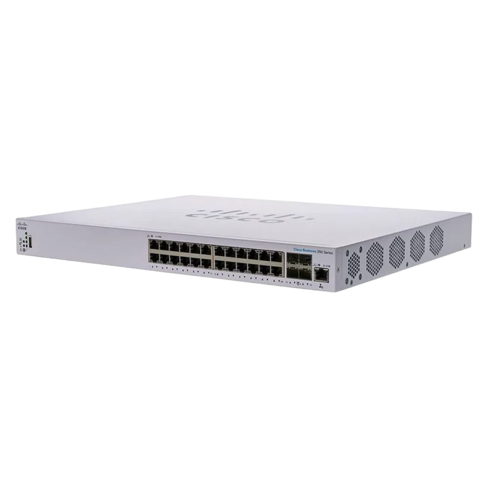 Сетевой коммутатор Cisco CBS350-24XS, 20x 10/100/1000/10000 Мбит/с, 4x SFP+