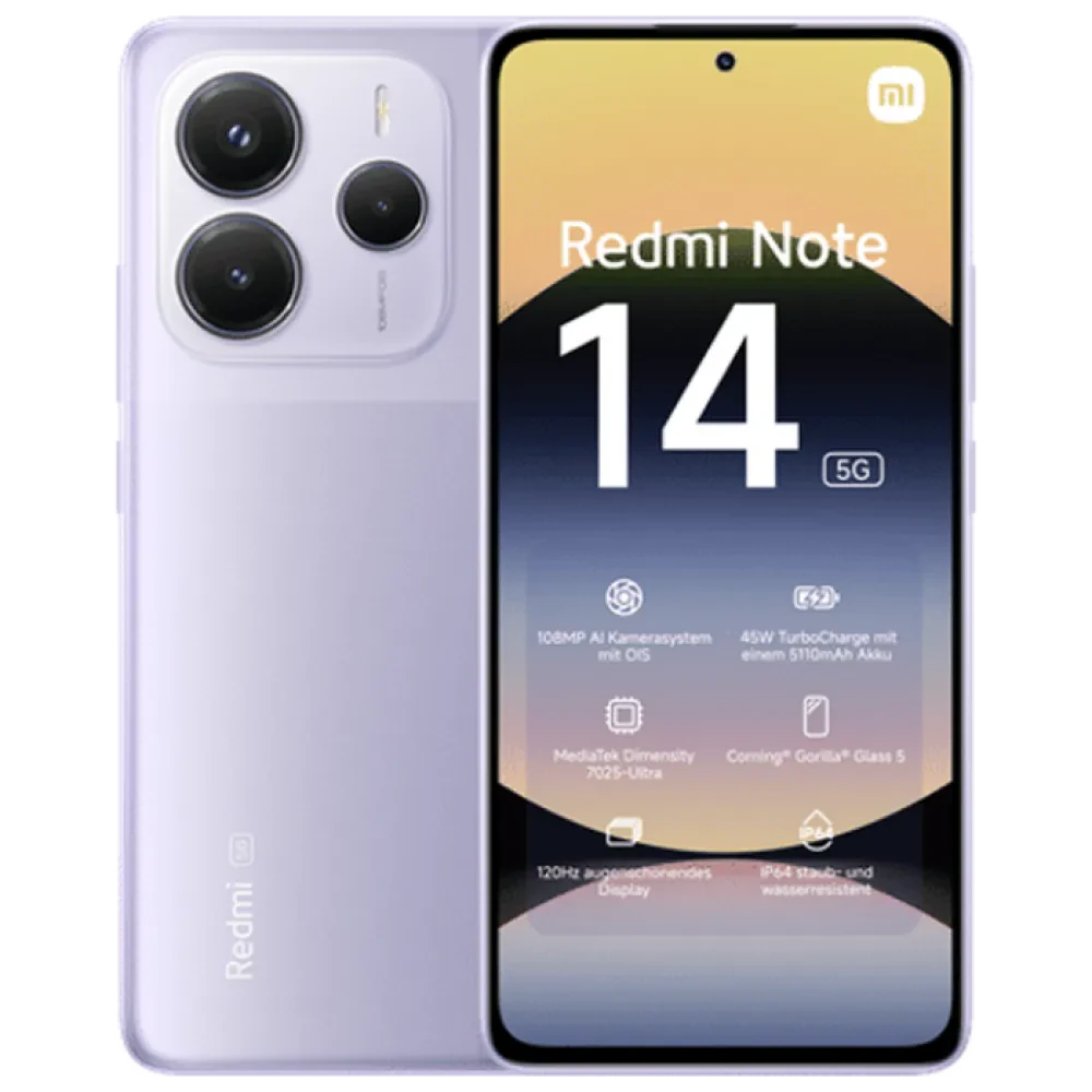 Smartphone Xiaomi Redmi Note 14 5G, 6GB/128GB, Lavender Purple