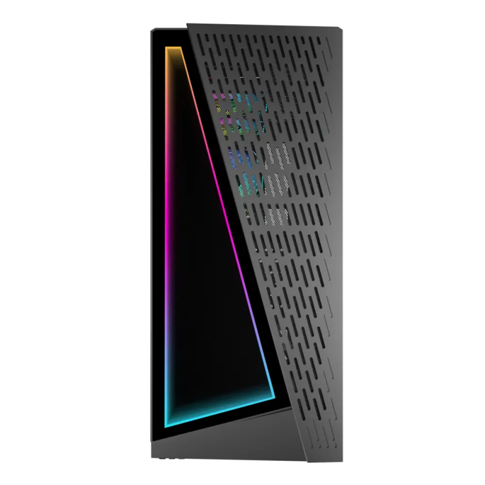 Компьютерный корпус Gamemax Prism, Midi-Tower, Без блока питания, Чёрный