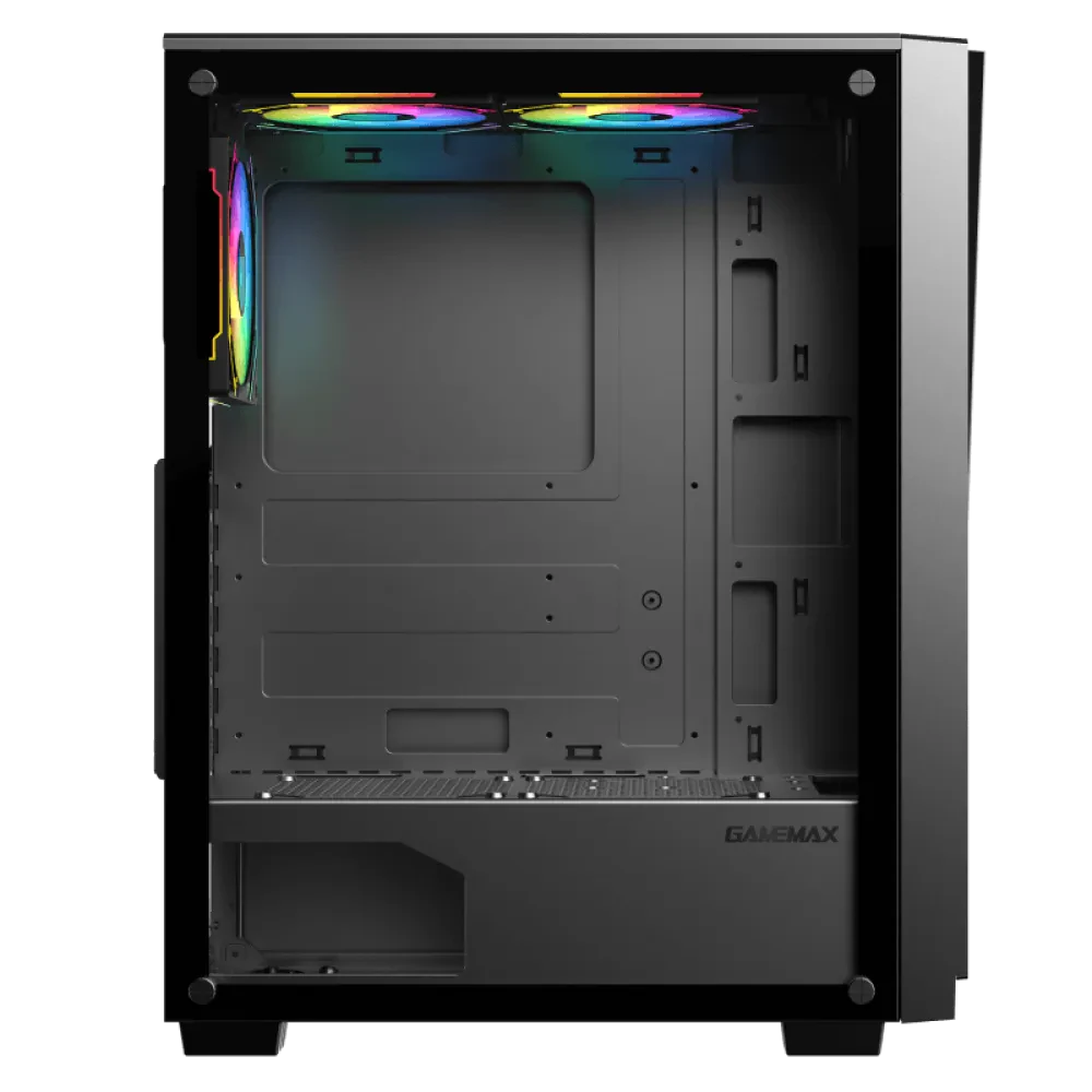 Компьютерный корпус Gamemax Prism, Midi-Tower, Без блока питания, Чёрный