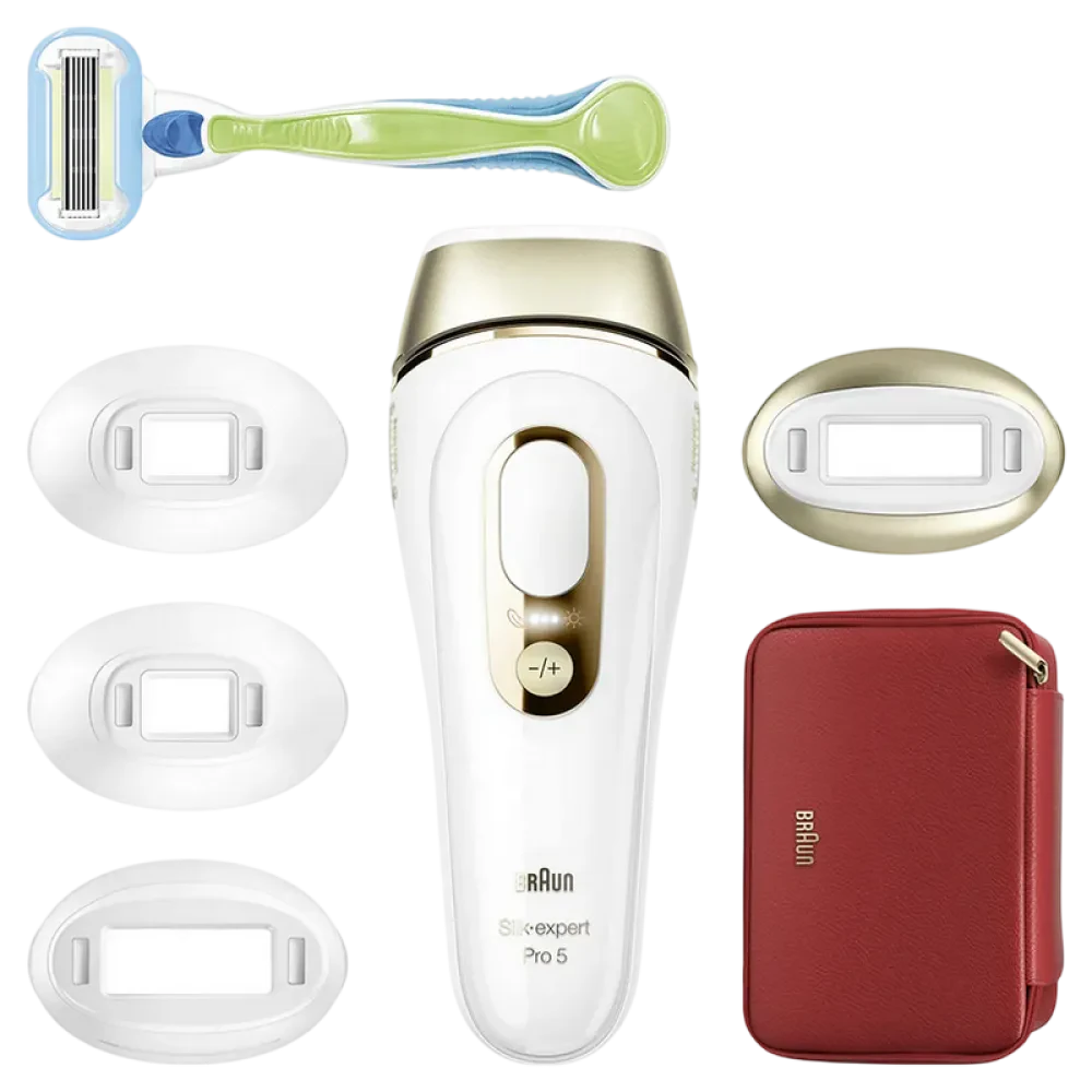 Фотоэпилятор Braun Silk-expert Pro 5 PL5382, Белый | Золотистый