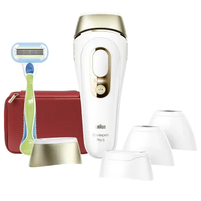 Фотоэпилятор Braun Silk-expert Pro 5 PL5382, Белый | Золотистый