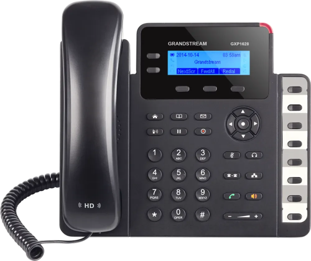Telefon IP Grandstream GXP1628, Negru