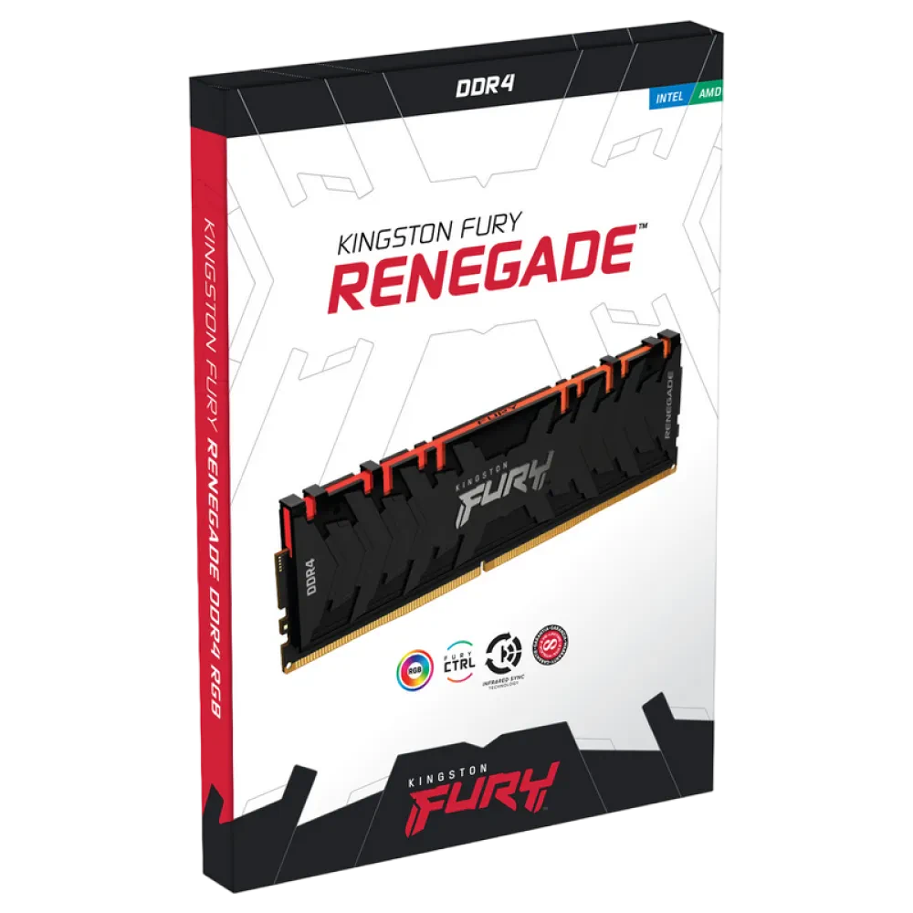 Memorie RAM Kingston FURY Renegade RGB, DDR4 SDRAM, 3200 MHz, 16GB, KF432C16RBAK2/16