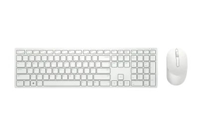 Клавиатура и мышь DELL KM5221W, Беспроводное, Белый