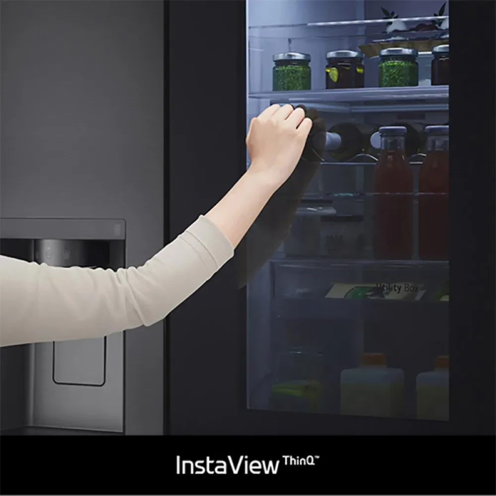Frigider LG GSXV91MCAE, InstaView Door-in-Door™, Negru