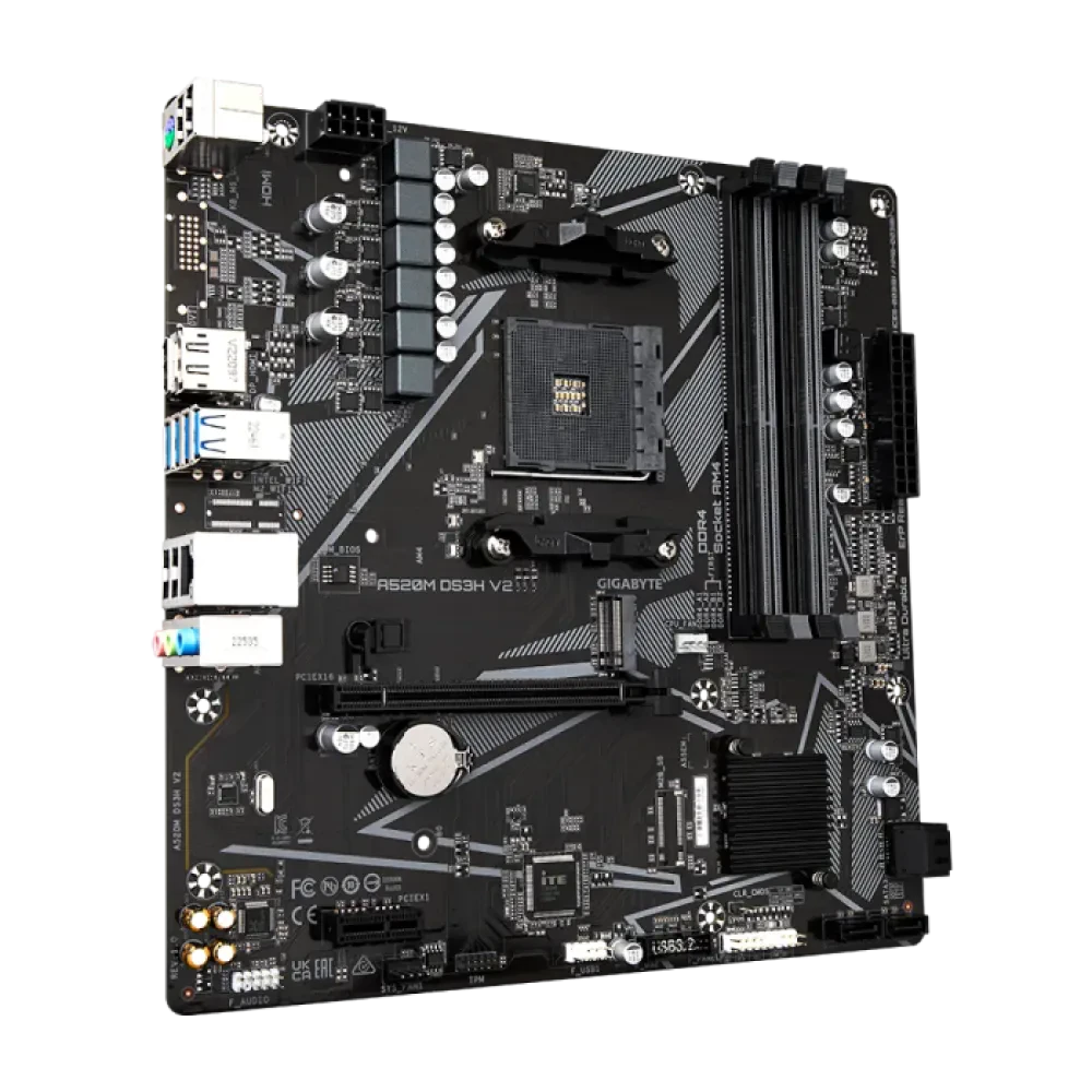 Материнская плата Gigabyte A520M DS3H V2, AM4, AMD A520, Micro-ATX