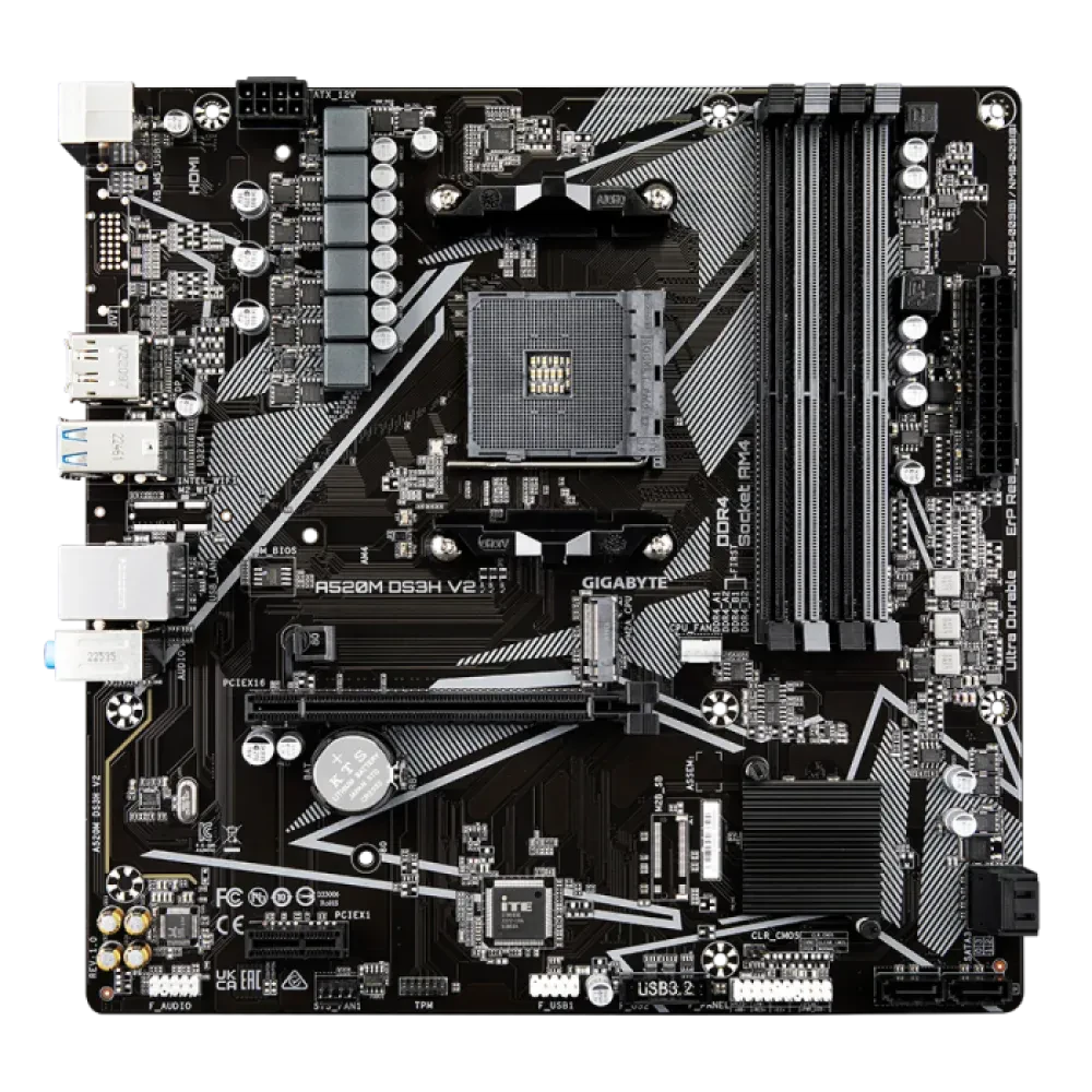 Материнская плата Gigabyte A520M DS3H V2, AM4, AMD A520, Micro-ATX