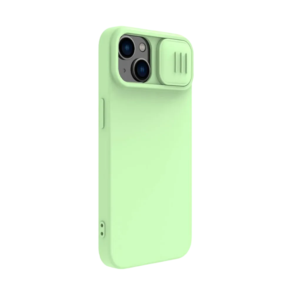 Husă Nillkin iPhone 14 Plus, CamShield Silky Silicone, Verde