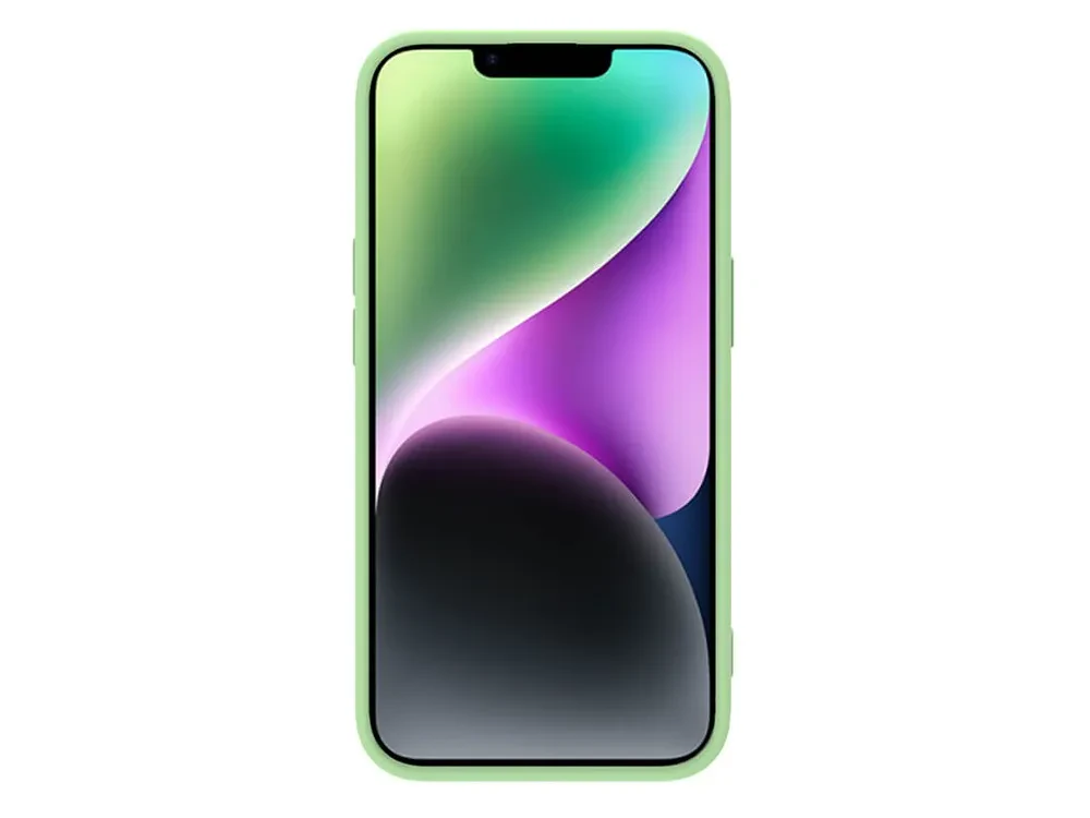 Husă Nillkin iPhone 14 Plus, CamShield Silky Silicone, Verde