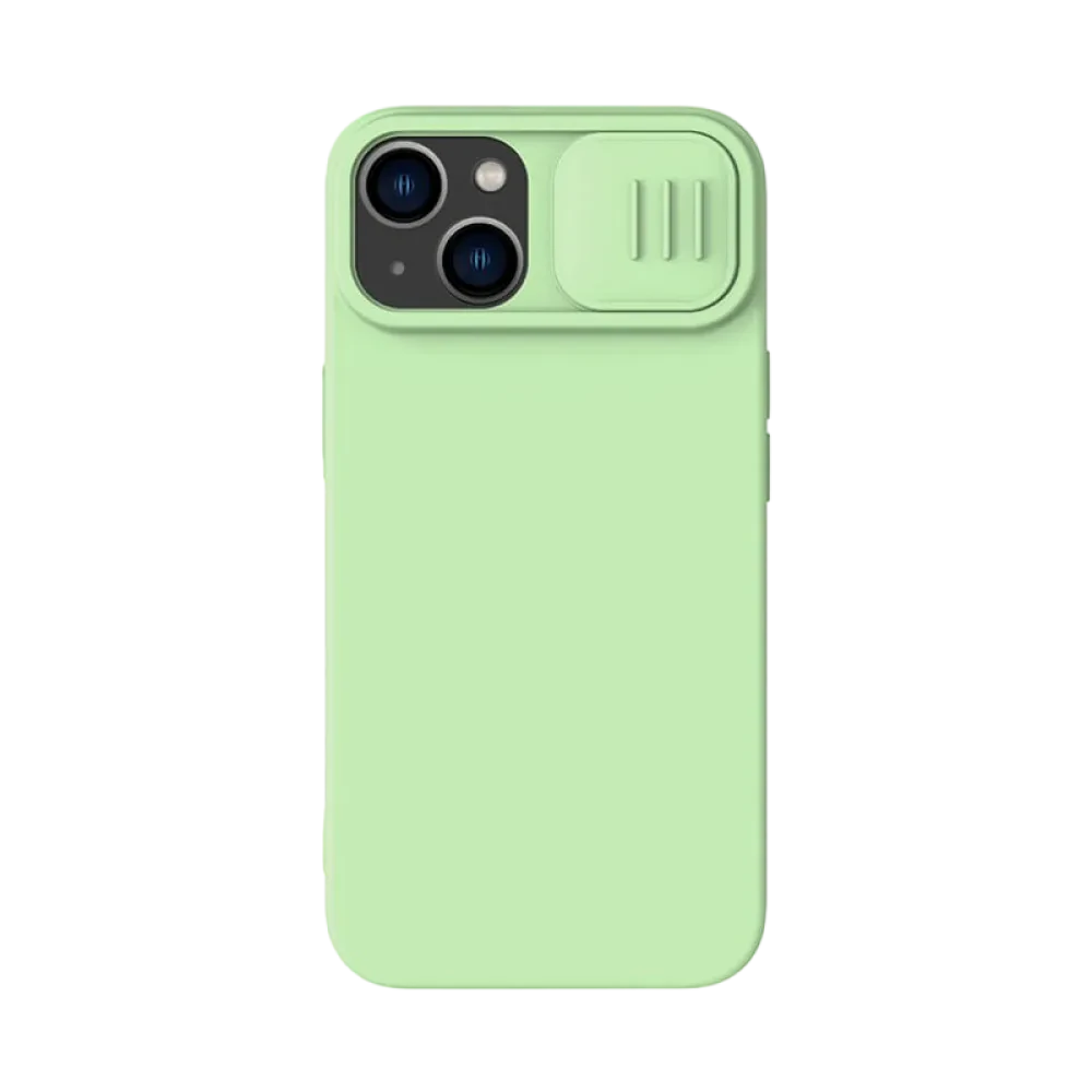 Husă Nillkin iPhone 14 Plus, CamShield Silky Silicone, Verde