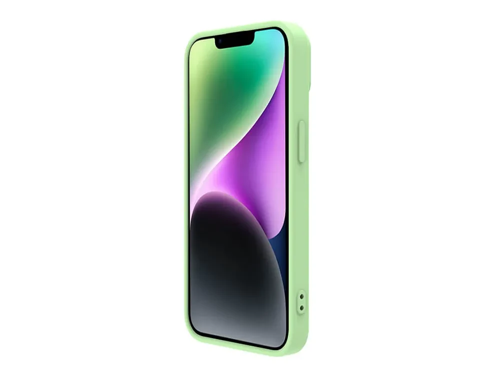 Husă Nillkin iPhone 14 Plus, CamShield Silky Silicone, Verde