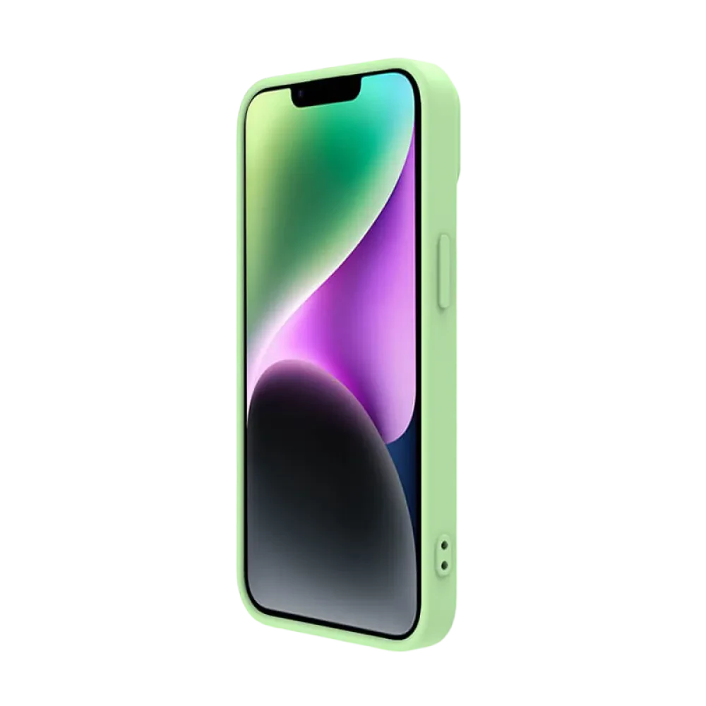 Husă Nillkin iPhone 14 Plus, CamShield Silky Silicone, Verde