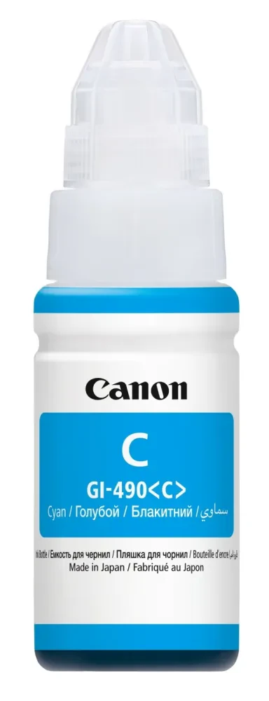 Контейнер с чернилами Canon GI-490, 70мл, Голубой