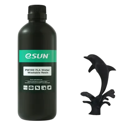 Fotopolimer pentru imprimare 3D  ESUN PW100 PLA Water Washable Resin, 0.5 kg, Negru