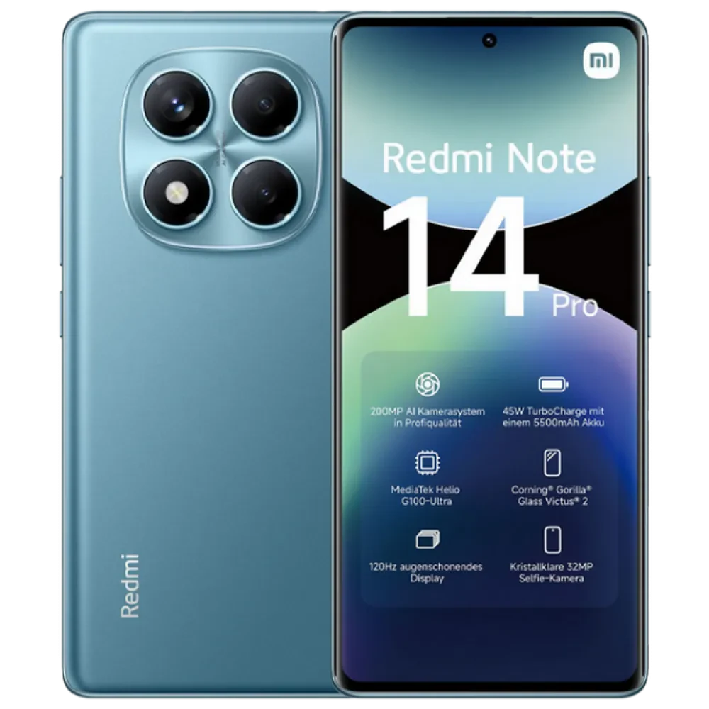 Smartphone Xiaomi Redmi Note 14 Pro 4G, 8GB/256GB, Ocean Blue