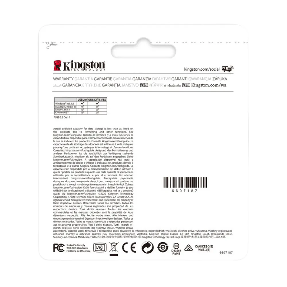 Memorie USB Kingston DataTraveler Kyson, 128GB, Argintiu