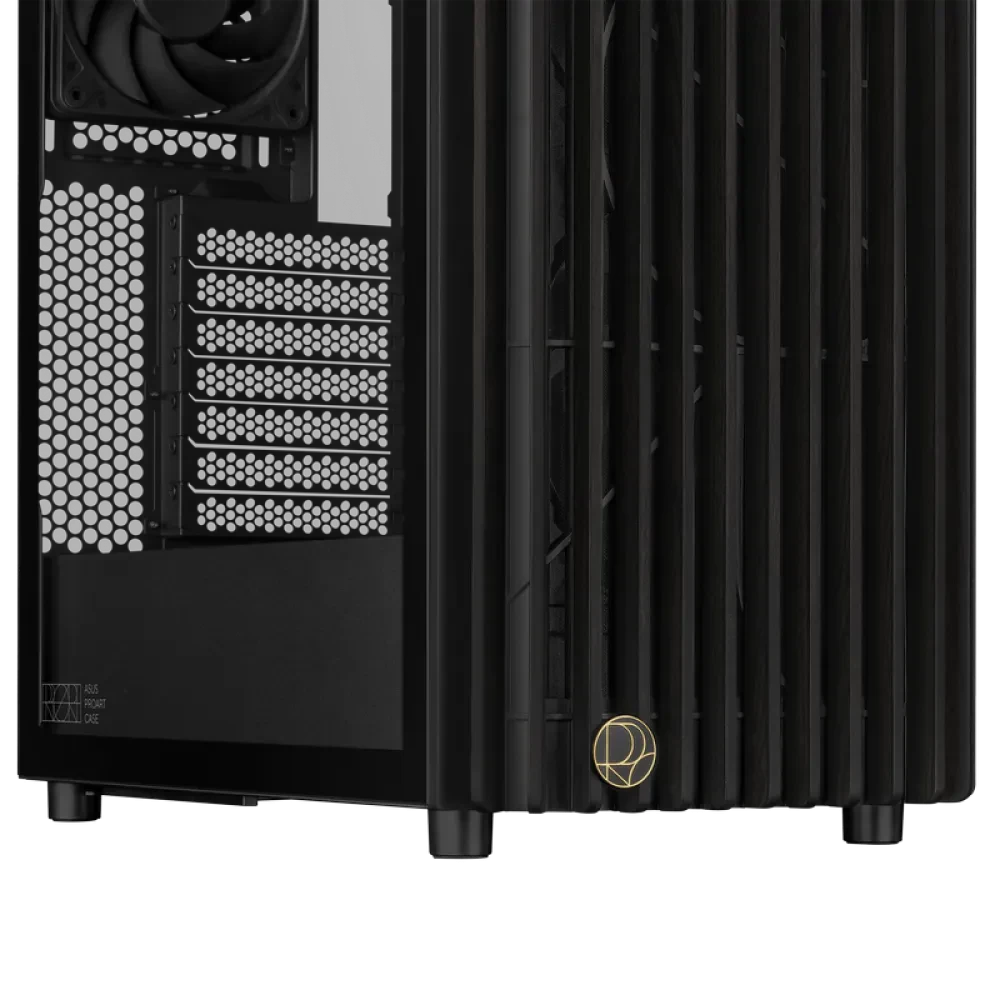 Carcasă PC ASUS ProArt PA401 Wood TG, Midi-Tower, Fără PSU, Negru