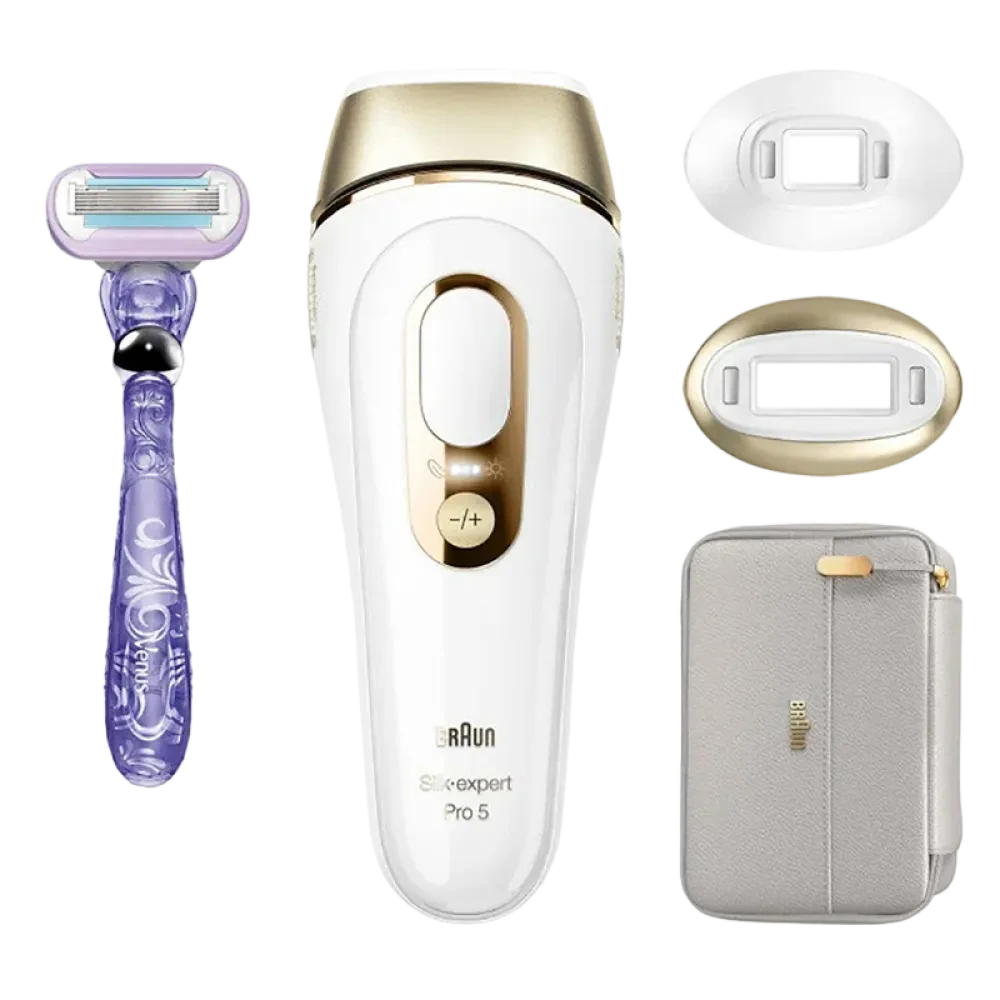 Фотоэпилятор Braun PL5157 Silk-expert Pro 5, Белый | Золотистый