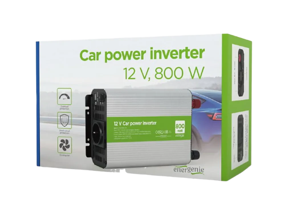 Invertor Auto Energenie EG-PWC800-01, 800W, Argintiu