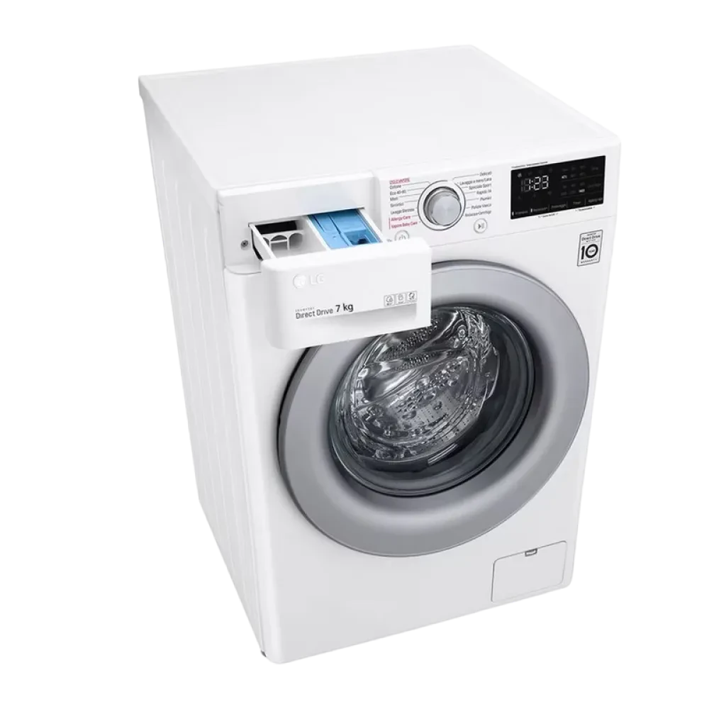 Mașină de spălat LG F2WV3S7S4E, 7kg, Alb