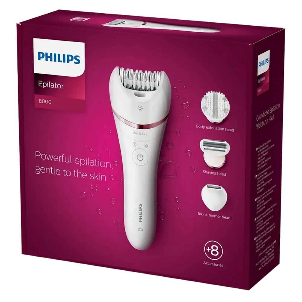 Эпилятор Philips BRE735/00, Белый | Розовый