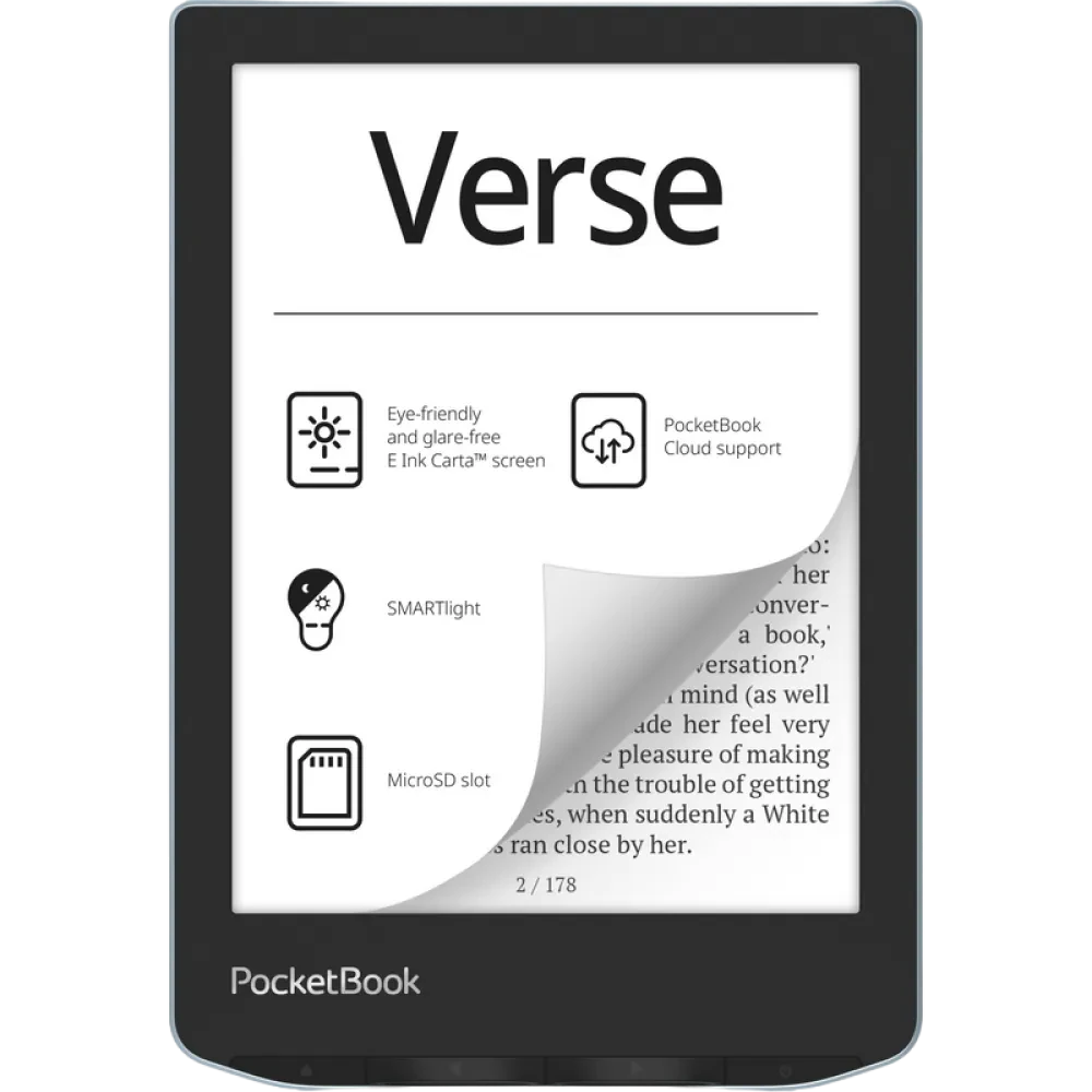 eBook Reader PocketBook Verse 629, Albastru stralucitor