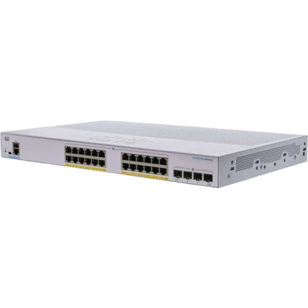 Switch de rețea Cisco CBS250-24P-4G, 24x 10/100/1000 Mbps