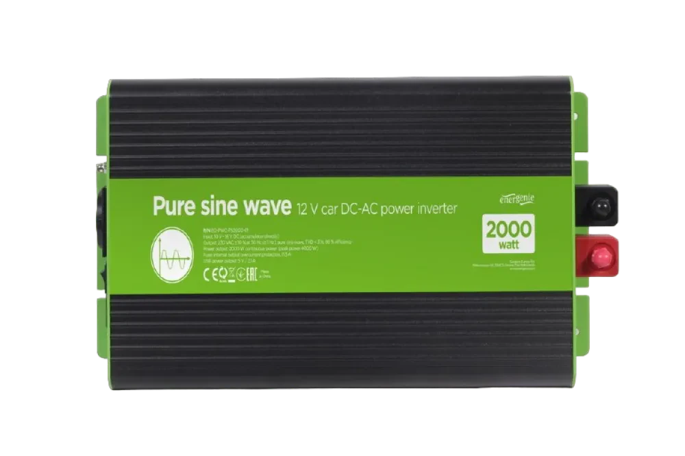 Invertor Auto Energenie EG-PWC-PS2000-01, 2000W, Multicolor
